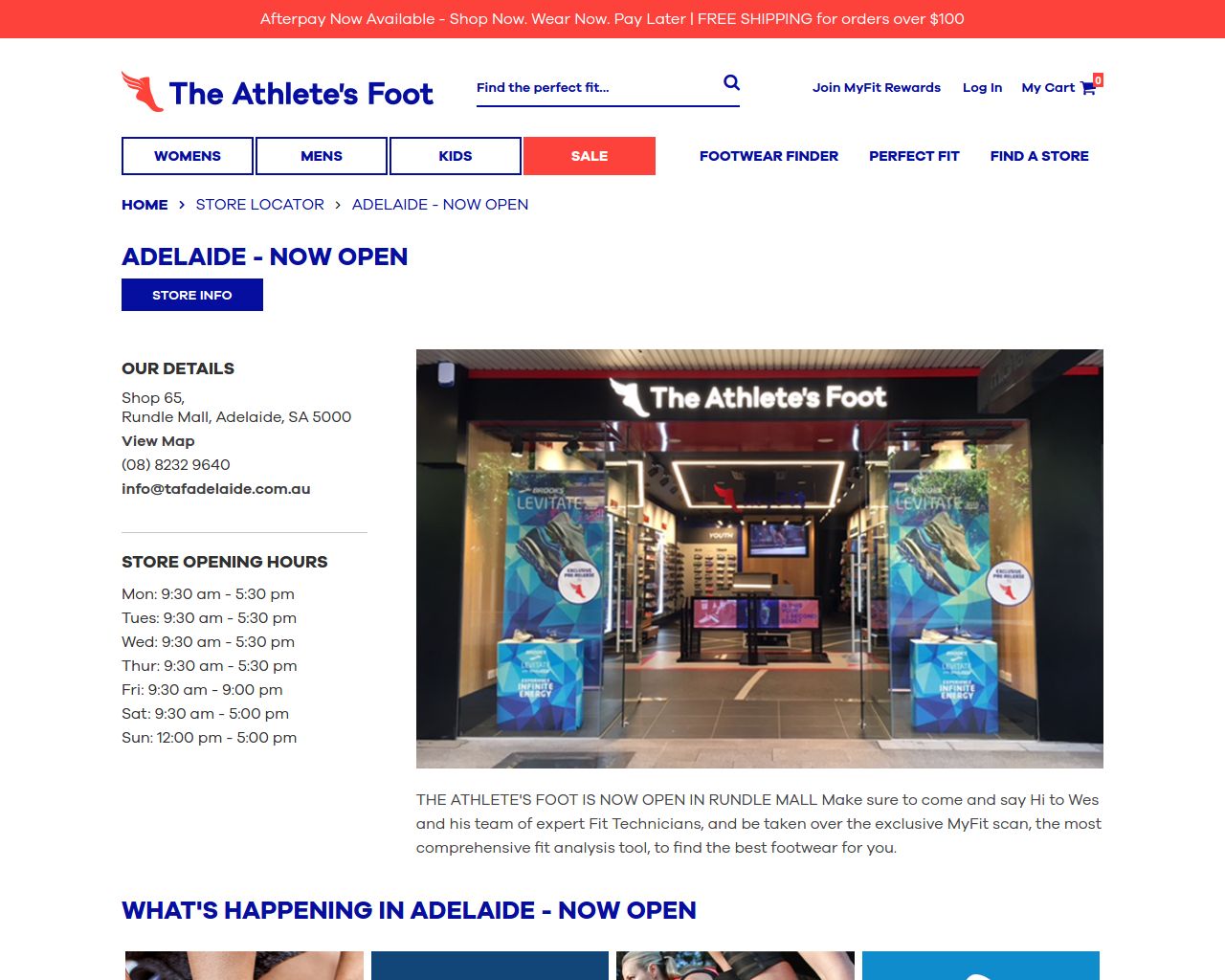 Leaf Athletics Pty L Adelaide Sa Merchant Details Website The Athlete S Foot