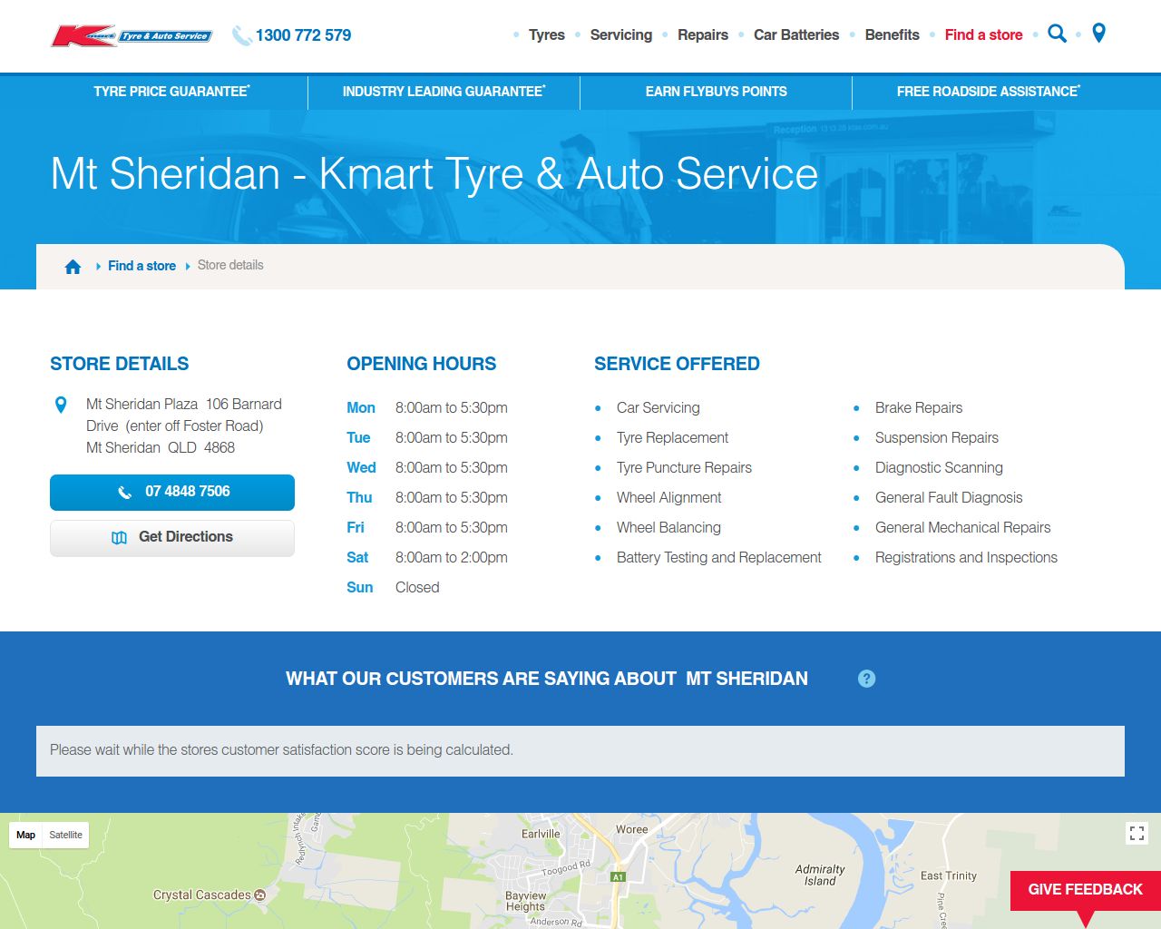 KMART TYRE & AUTO SERVICE MOUNT SHERIDAN site image